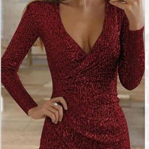 Sequin Lizzydress Irregular Wrap Dress